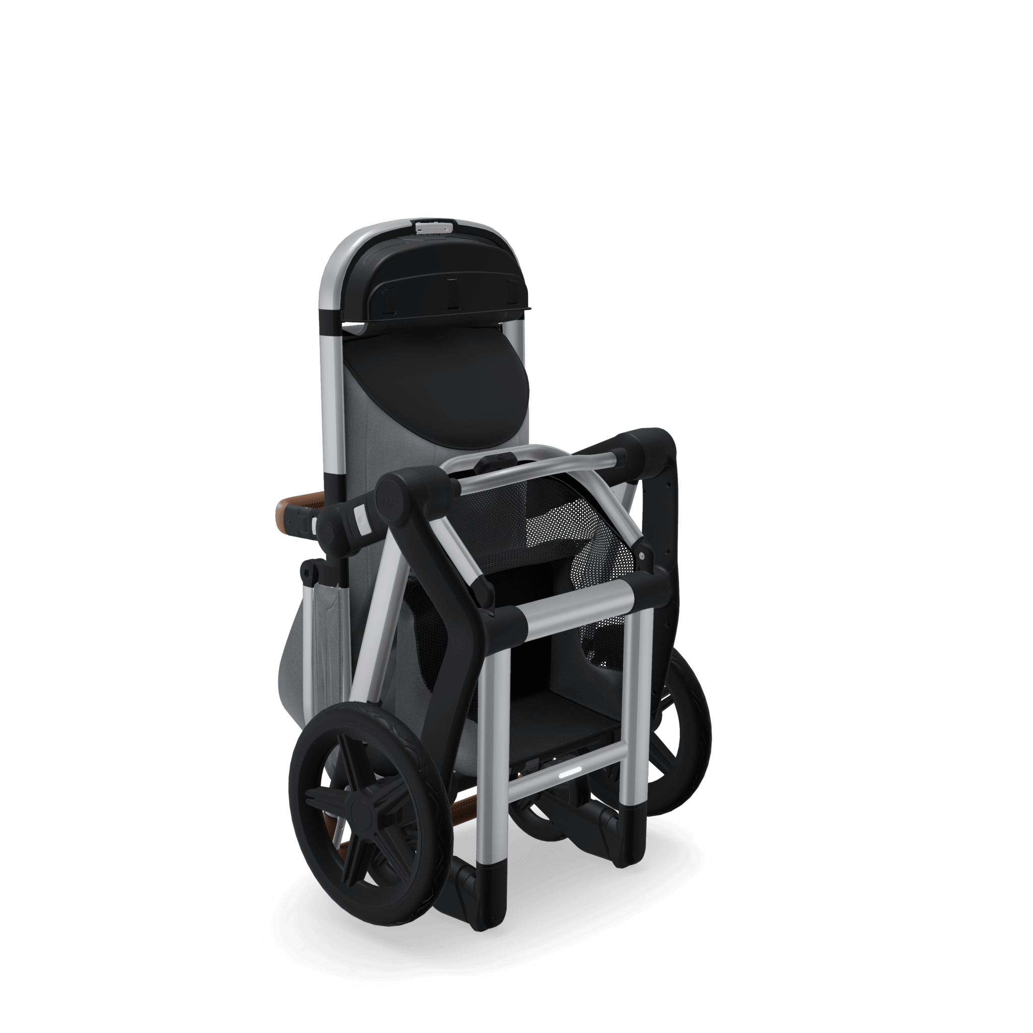 Joolz_Day__Chassis_Seat-Folded_Perspective_Gorgeous_grey