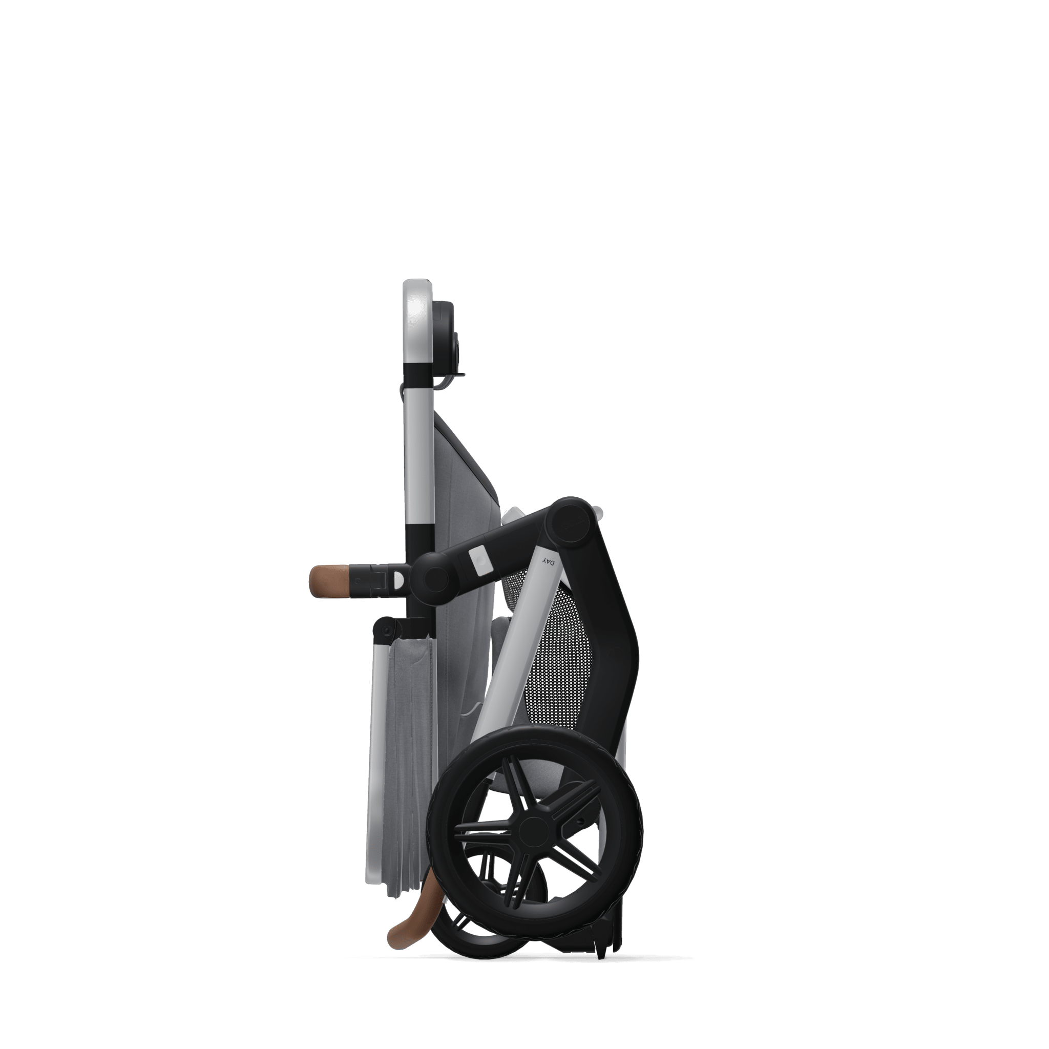 Joolz_Day__Chassis_Seat_Folded_Side_Gorgeous_grey